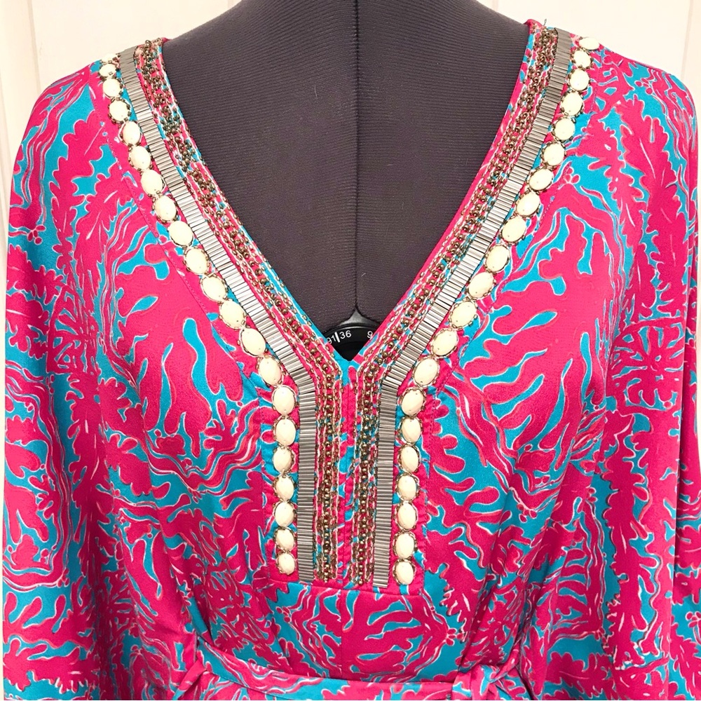 Lilly Pulitzer Wilda Dress Snorkel Blue Reef Madness - Picture 3 of 16